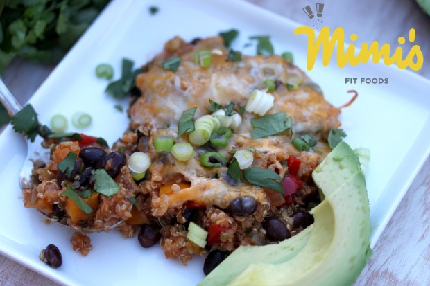 Black Bean and Quinoa Enchilada Casserole | Mimi's Fit Foods