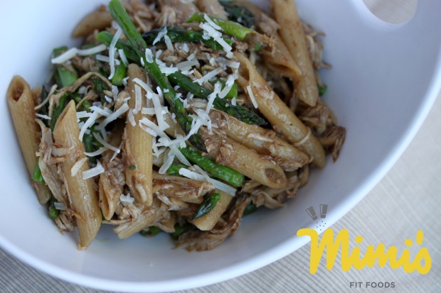 Roasted Asparagus and Chicken Pasta with Balsamic Butter|Mimi's Fit Foods